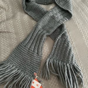 NEW shit that I knit STIK trowbridge scarf Heather merino wool chunky knit